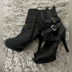 F21 Open Toe Ankle Booties